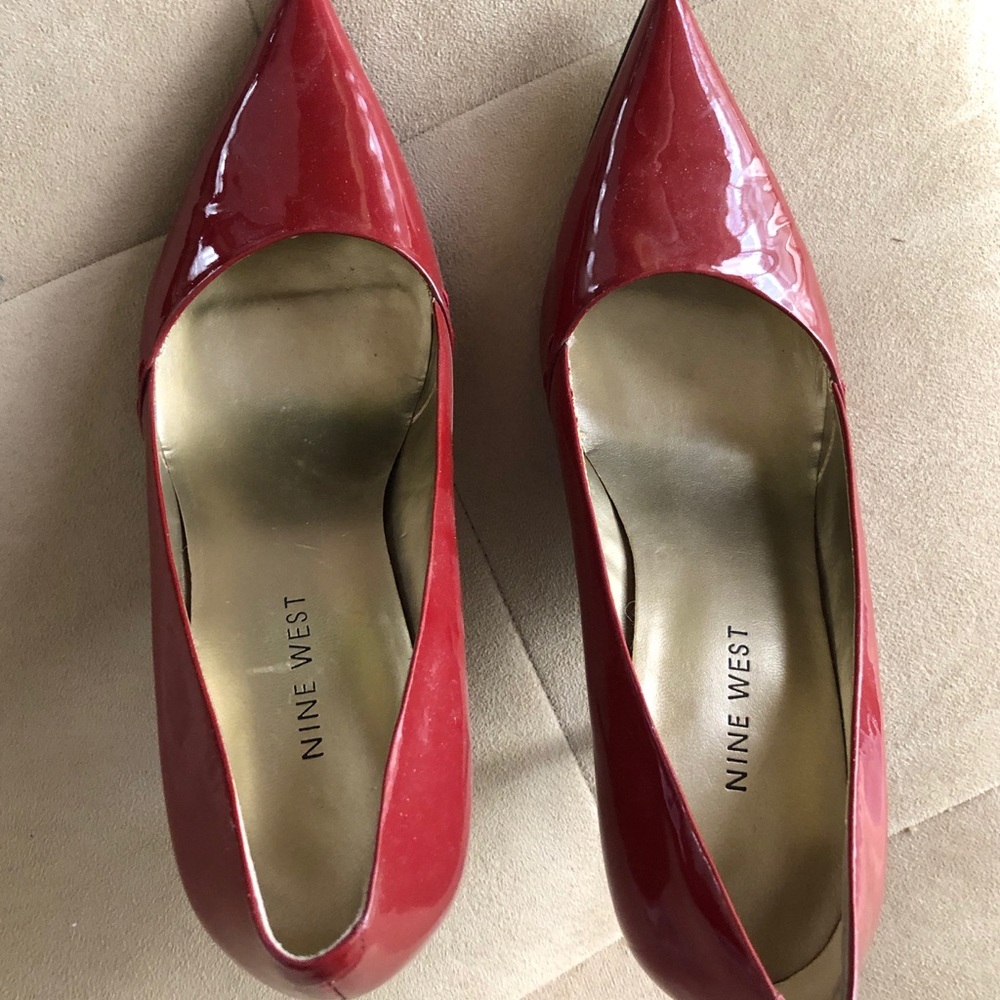Red patent leather Stilletos by Nine West